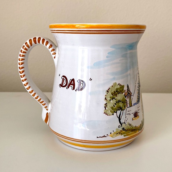 Italy Pottery Mug San Vito Puglia Large Dad Coffee Cup Fathers Day Trulia House - Picture 3 of 11